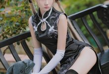 瓜希酱 NO.017 穹妹 黑旗袍 [14P-78MB]-美图岛