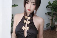 鬼畜瑶 NO.036 黑色短款旗袍[35P1V-131MB]-美图岛