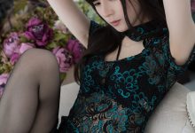 近卫丸子头 NO.003 – 旗袍蓝 [60P47M]-美图岛