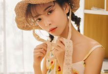 清新日系美女吊带裙私房图片-美图岛