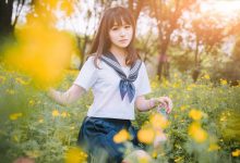 水手服美女清新养眼写真图片-美图岛