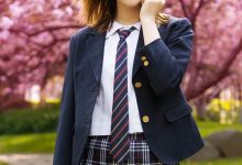 制服美女清纯迷人日系写真图片-美图岛