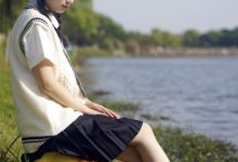 初夏女神 NO.039 念念 春秋JK套搭配三叶草贝壳头鞋[115P+1V／4.92GB]-美图岛