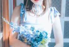 ElyEE子 - NO.122 2023.august D-復古水藍花 Vintage Aqua Blossom [38P-159MB]-美图岛
