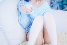 Tina很妖孽呀 – 蓝色秋冬毛衣 [27P-168MB]-美图岛