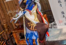 咬一口兔娘(Yiko湿润兔) –  11月作品『循循守月-甘雨』- SY [73P+1V／487MB]-美图岛