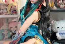 白栎Shirly-明日方舟-夕·染尘烟旗袍[130P+26V-4.06G]-美图岛