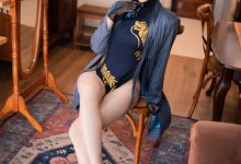 Money冷冷 –  蔚蓝档案-妃咲旗袍[63P-825.7M]-美图岛